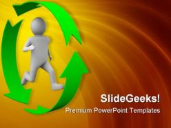 Running person success powerpoint templates and powerpoint backgrounds 0811