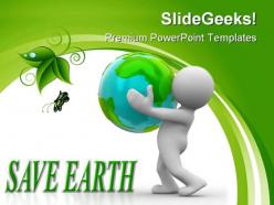 Save planet globe powerpoint templates and powerpoint backgrounds 0211