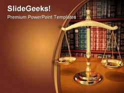 Scales of justice law powerpoint templates and powerpoint backgrounds 0811