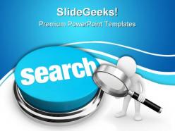 Search button internet powerpoint templates and powerpoint backgrounds 0611