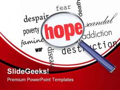 Searching for hope metaphor powerpoint templates and powerpoint backgrounds 0811