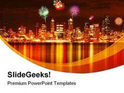 Seattle fireworks festival powerpoint templates and powerpoint backgrounds 0411