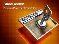 Secure internet access computer powerpoint templates and powerpoint backgrounds 0811