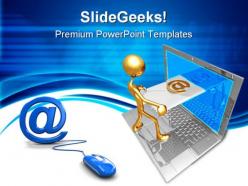 Sending receiving e mail internet powerpoint templates and powerpoint backgrounds 0811