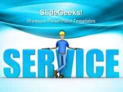 Service construction powerpoint templates and powerpoint backgrounds 0611