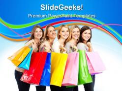 Shopping women sales powerpoint templates and powerpoint backgrounds 0311