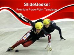 Short track sports powerpoint templates and powerpoint backgrounds 0611