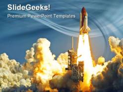 Shuttle launch technology powerpoint templates and powerpoint backgrounds 0311