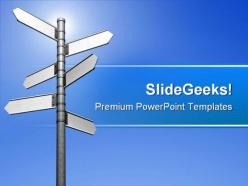 Signpost path symbol powerpoint templates and powerpoint backgrounds 0811