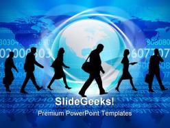 Silhouettes of people global powerpoint templates and powerpoint backgrounds 0211