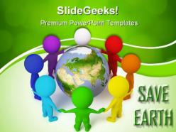 Small people peace globe powerpoint templates and powerpoint backgrounds 0411