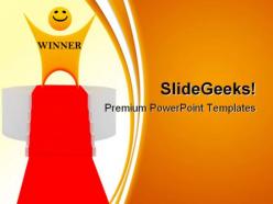 Smiley winner success powerpoint templates and powerpoint backgrounds 0211