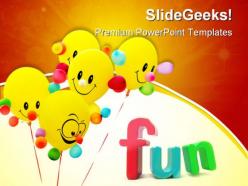 Smiling colorful balloon entertainment powerpoint templates and powerpoint backgrounds 0411