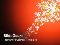 Snow flakes beauty powerpoint background and template 1210