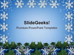 Snowflakes christmas festival powerpoint templates and powerpoint backgrounds 0611