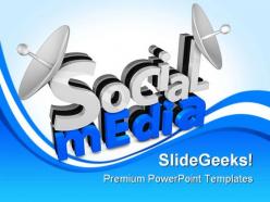 Social media communication powerpoint backgrounds and templates 1210