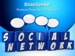 Social network communication powerpoint backgrounds and templates 1210