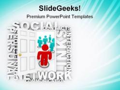 Social network communication powerpoint templates and powerpoint backgrounds 0711