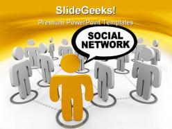 Social network speech bubble people powerpoint templates and powerpoint backgrounds 0411