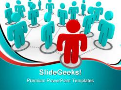 Social networking leadership powerpoint templates and powerpoint backgrounds 0811