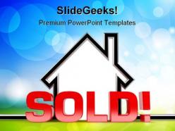 Sold home realestate powerpoint backgrounds and templates 1210