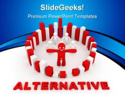 Solution alternative concept business powerpoint templates and powerpoint backgrounds 0811