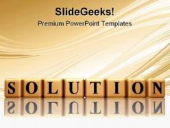 Solution business abstract powerpoint templates and powerpoint backgrounds 0811