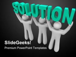 Solution business powerpoint templates and powerpoint backgrounds 0411
