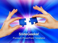 Solution with hand business powerpoint backgrounds and templates 0111