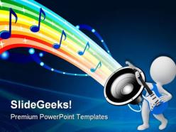 Sound of rainbow music powerpoint templates and powerpoint backgrounds 0611