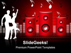 Soundburst speaker music powerpoint templates and powerpoint backgrounds 0811
