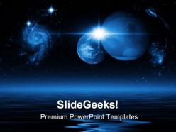 Space earth powerpoint background and template 1210