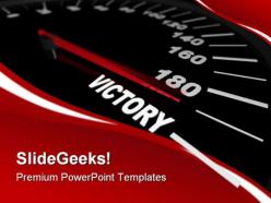 Speeding toward victory success powerpoint templates and powerpoint backgrounds 0311
