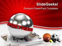 Sport news game powerpoint templates and powerpoint backgrounds 0611