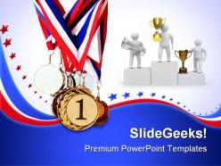Sports Medals Success PowerPoint Templates And PowerPoint Backgrounds 0711