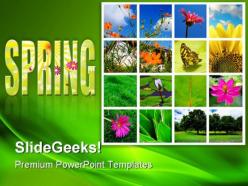 Spring and nature collage beauty powerpoint templates and powerpoint backgrounds 0811