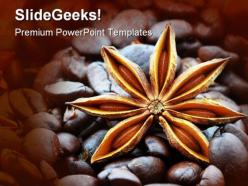Star And Coffee Beans Food PowerPoint Templates And PowerPoint Backgrounds 0411