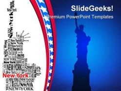Statue of liberty americana powerpoint templates and powerpoint backgrounds 0311