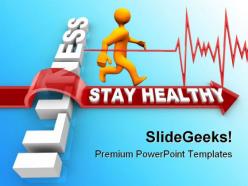 Stay healthy medical powerpoint backgrounds and templates 1210