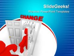 Stepping through change metaphor powerpoint templates and powerpoint backgrounds 0811