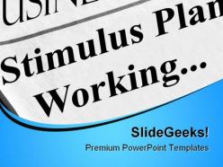 Stimulus plan working business powerpoint background and template 1210