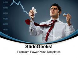 Stock market crash business powerpoint templates and powerpoint backgrounds 0811