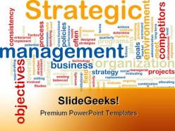 Strategic management business powerpoint templates and powerpoint backgrounds 0811
