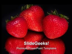 Strawberries food powerpoint backgrounds and templates 1210