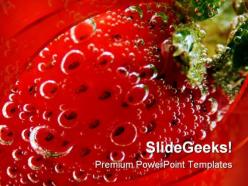 Strawberry food powerpoint templates and powerpoint backgrounds 0211