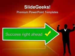 Success ahead business powerpoint templates and powerpoint backgrounds 0811