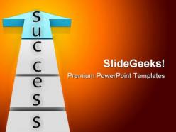 Success arrow business powerpoint templates and powerpoint backgrounds 0111