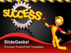 Success gear industrial powerpoint templates and powerpoint backgrounds 0811