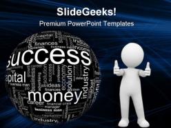 Success globe money powerpoint templates and powerpoint backgrounds 0611