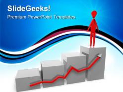 Success graph leadership powerpoint templates and powerpoint backgrounds 0811